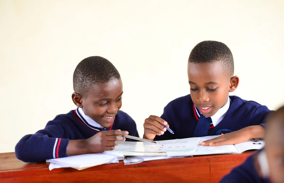BFA primary pupils studying together